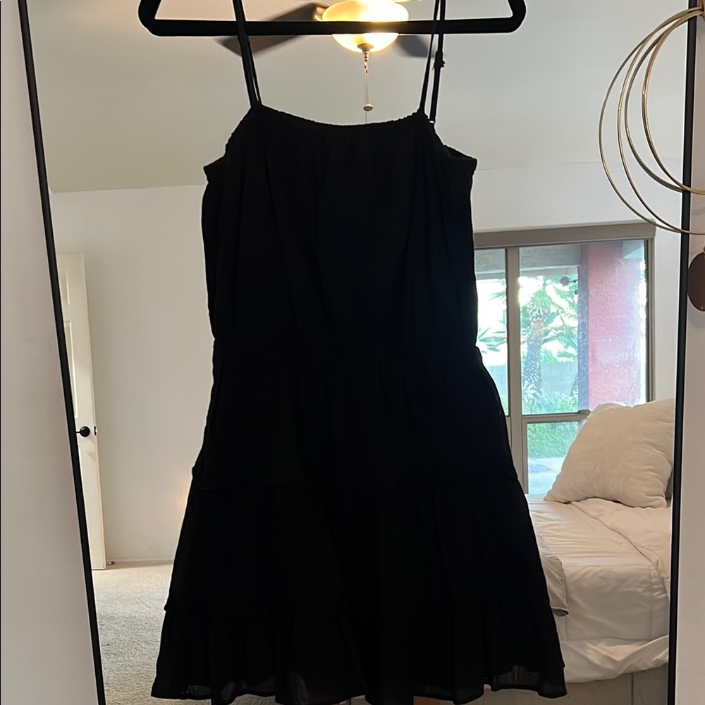 Express Tiered Mini Black Dress